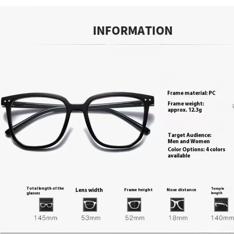 2/3pcs Unisex Square Frame Anti Blue Light Glasses Blocking Glasses - Stylish Campus Look, Face-Flattering Optical Eyewea
