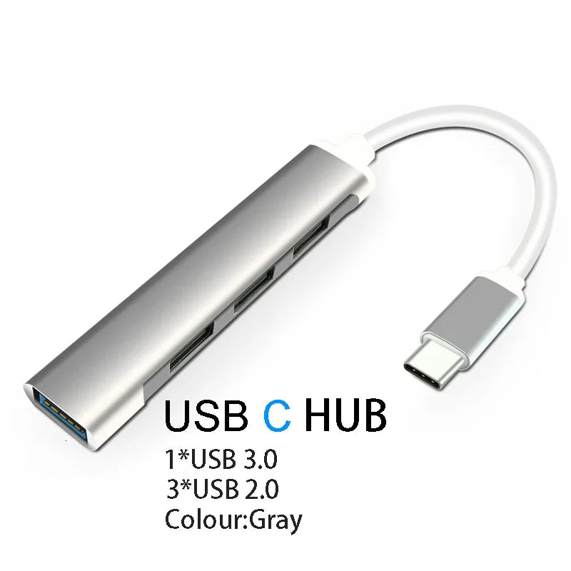 USB 3.0 Hub For Laptop Adapter PC Computer PD Charge Dock Station RJ45 HDMI-compatible TF/SD Card Notebook Type-C Splitter