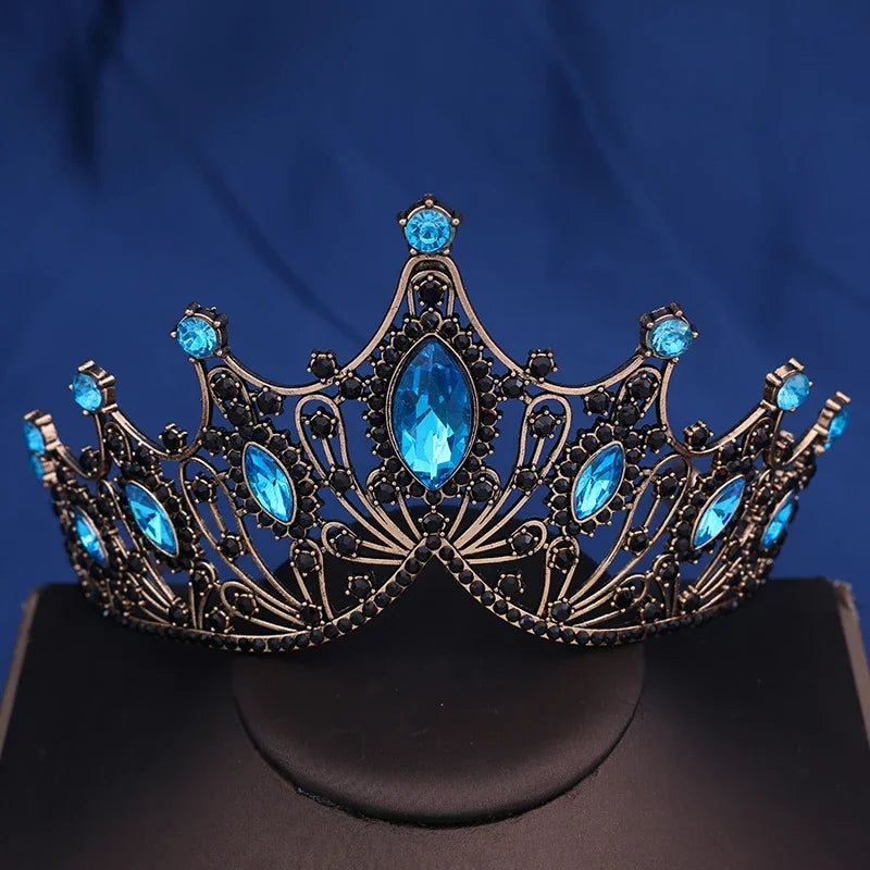 Bridal Crown Baroque Vintage Princess Queen Headwear Crystal Tiara For Women Wedding Crown Hair Dress Accessories Jewelry