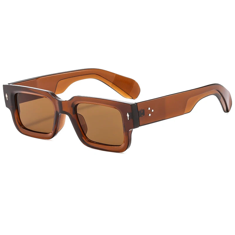 New Men's Personality Minimalist Style Sunglasses Fashion Cool Retro Rectangle Glasses Oculos De Sol Femino