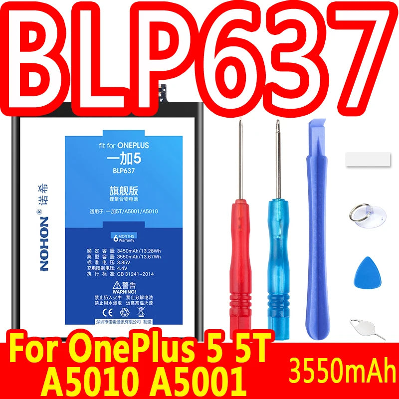 NOHON Battery For Oneplus 10 Pro 9 8 7 6 5 8T 7T 6T 5T 9RT 9R 10R Battery For One Plus BLP899 BLP827 BLP699 BLP685 BLP801 BLP861