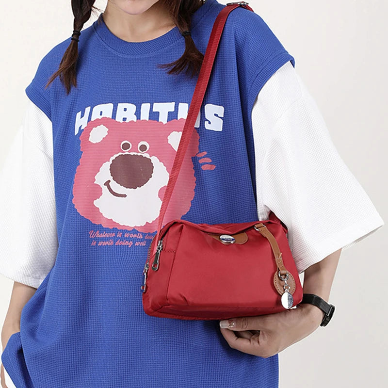 Fashion Nylon Shoulder Bags For Women Waterproof Shell Crossbody Bag Fashion Solid Color Messenger Handbags Shopping Purse