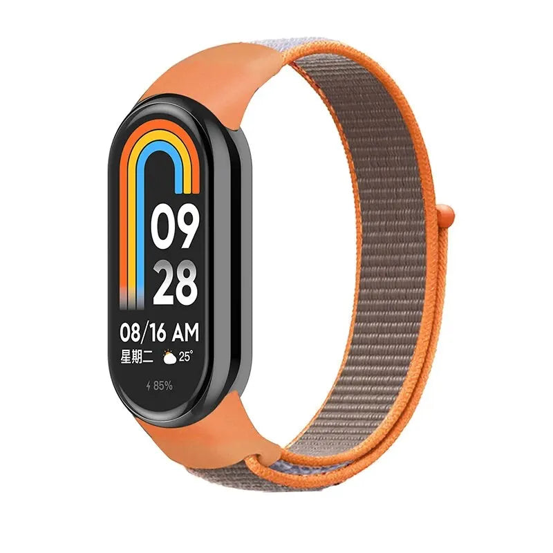 Nylon Loop Strap For Xiaomi Mi Band 8 7 6 5 4 3 Bracelet SmartWatch Wristband Replacement Sport Pulsera Watchband Miband 8 NFC