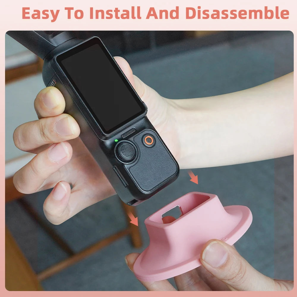 BRDRC Anti-slip Base for DJI Pocket 3 /4 Silicone Non-slip Desktop Support Brackets Extension Base for Handheld Gimbal Accessory