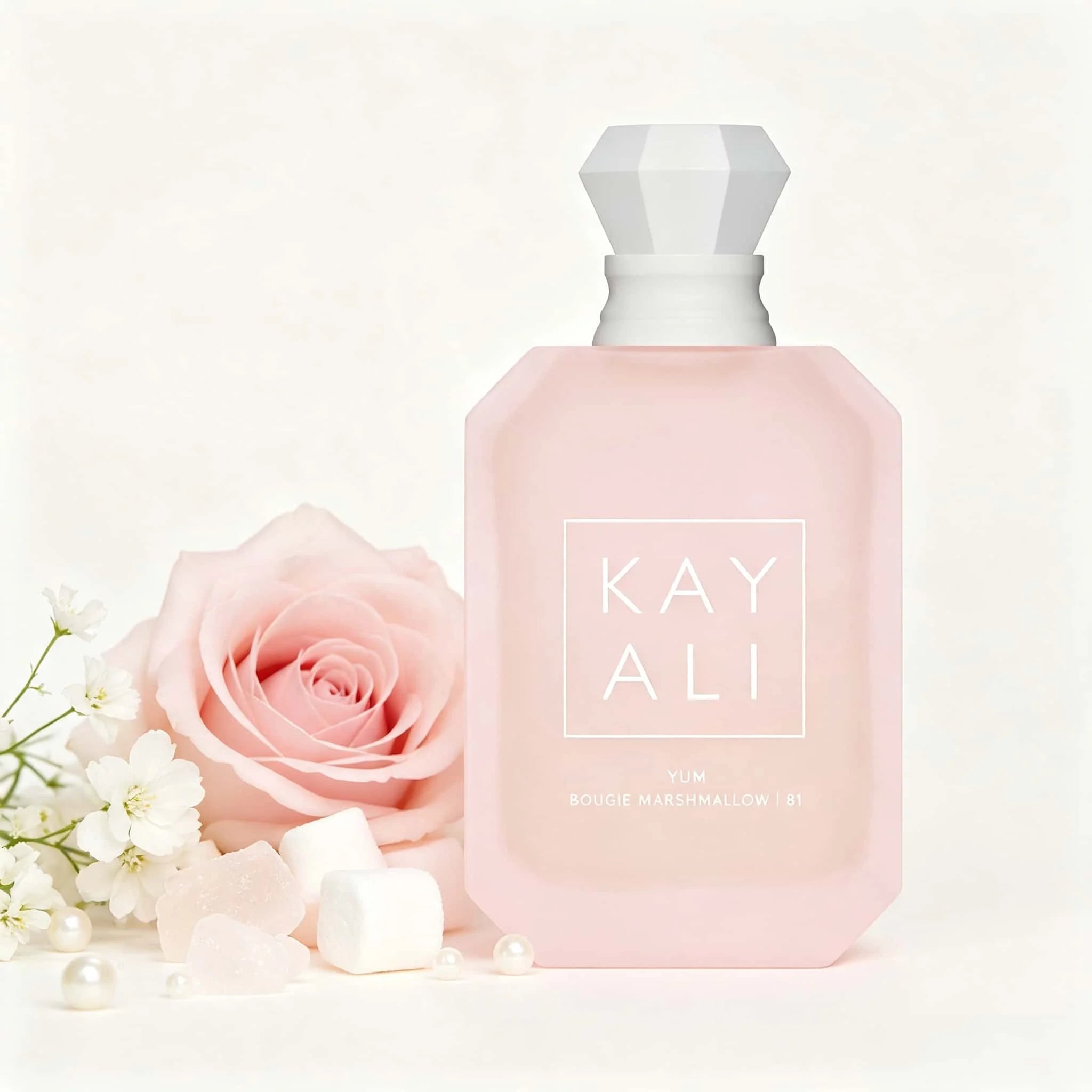 Kayali （81）Yum Boujee Marshmallow Eau De Parfum Long Lasting Sweet Creamy Fragrance Women Perfume Matte Pink Bottle Cloud Dreamy Scent Gift for Ladies