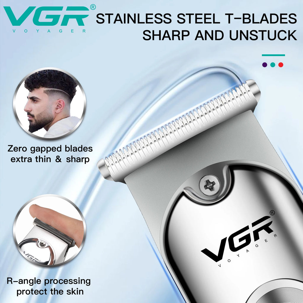 VGR Trimmer Rechargeable Hair Clipper Cordless Hair Cutting Machine Electric Clipper Professional Hair Trimmer for Men V-071
