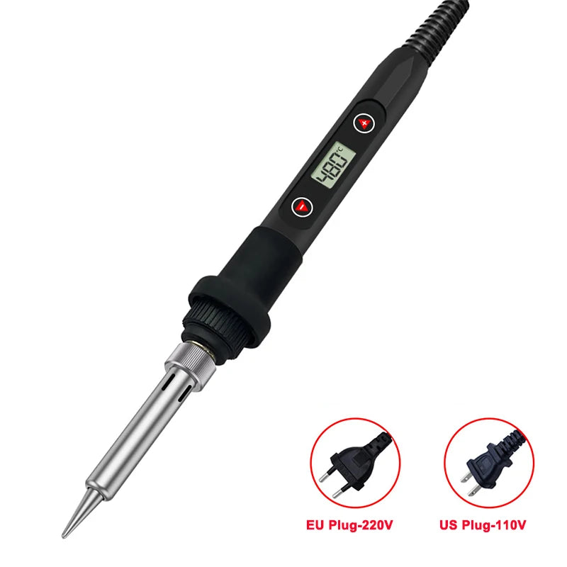 NEW Electric Soldering Iron 16IN1 80W LCD Digital Display 180-500 Adjustable Replaceable Head Soldering Iron Tin Pen Welding Kit