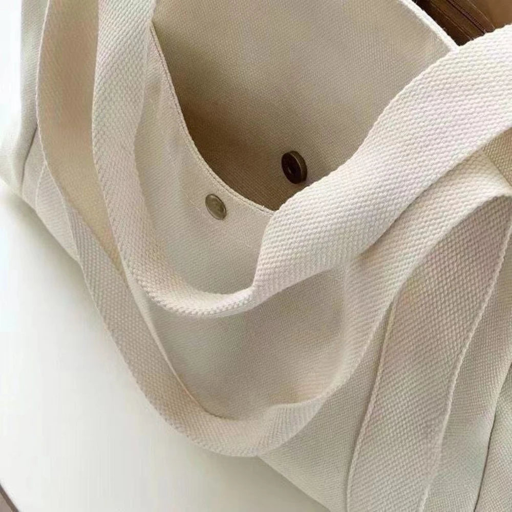 Large Capacity Canvas Tote Bags for Work Commuting Shopping Women Carrying Bag College Style Student Outfit Book Shoulder Bags