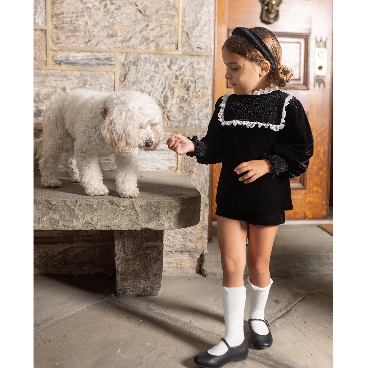AP Velvet Collection AW26 Girls Lace Velvet Patchwork Dress Cute Baby Girls Set Boys Blazer Brother Sister Matching Clothing