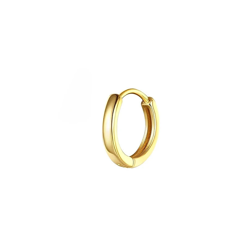Bobisty 1pc Earrings Surgical Stainless Steel Earrings for Women Dainty Flat Back Earring Stud Hoop Cartilage for Sensitive Ears