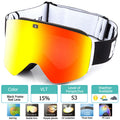 Ski Goggles with Magnetic Double Layer Polarized Lens Skiing Anti-fog UV400 Snowboard Goggles Men Women Ski Glasses Eyewear