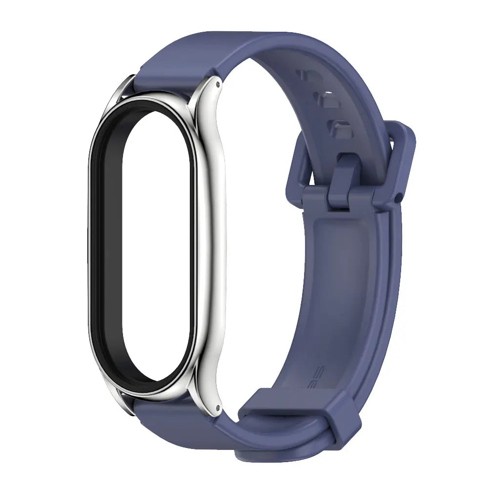For Mi Band 10 9 8 7 6 5 Strap Silicone Wristband for Mi Band 9 Leather Strap For Mi band 8 Bracelet MiBand Metal Wristbands