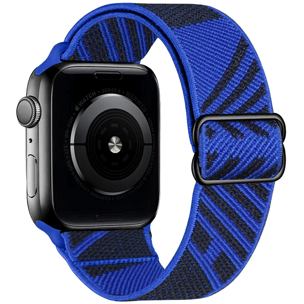 Scrunchie Strap for Apple Watch Band 45mm 44mm 40mm 41mm Adjustable Nylon Bracelet iWatch Series Ultra 3 4 5 SE 6 7 8 9 10 11