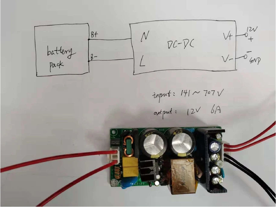 the BMU / BCU of Ghost BMS   DC To DC  700V  to 12V  800V to 12V