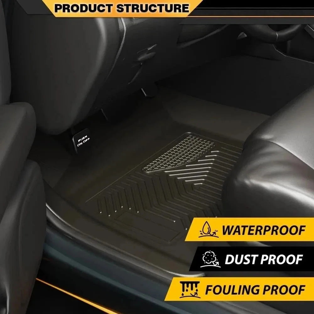 3PCS Car Floor Mats Liner For Chevy Silverado 1500 1999-2004 High Quality TPE All-Weather Automotive Floor Mat Waterproof Non-Slip Heavy Duty Car Mats Flexible Floor Liners Car Accessories