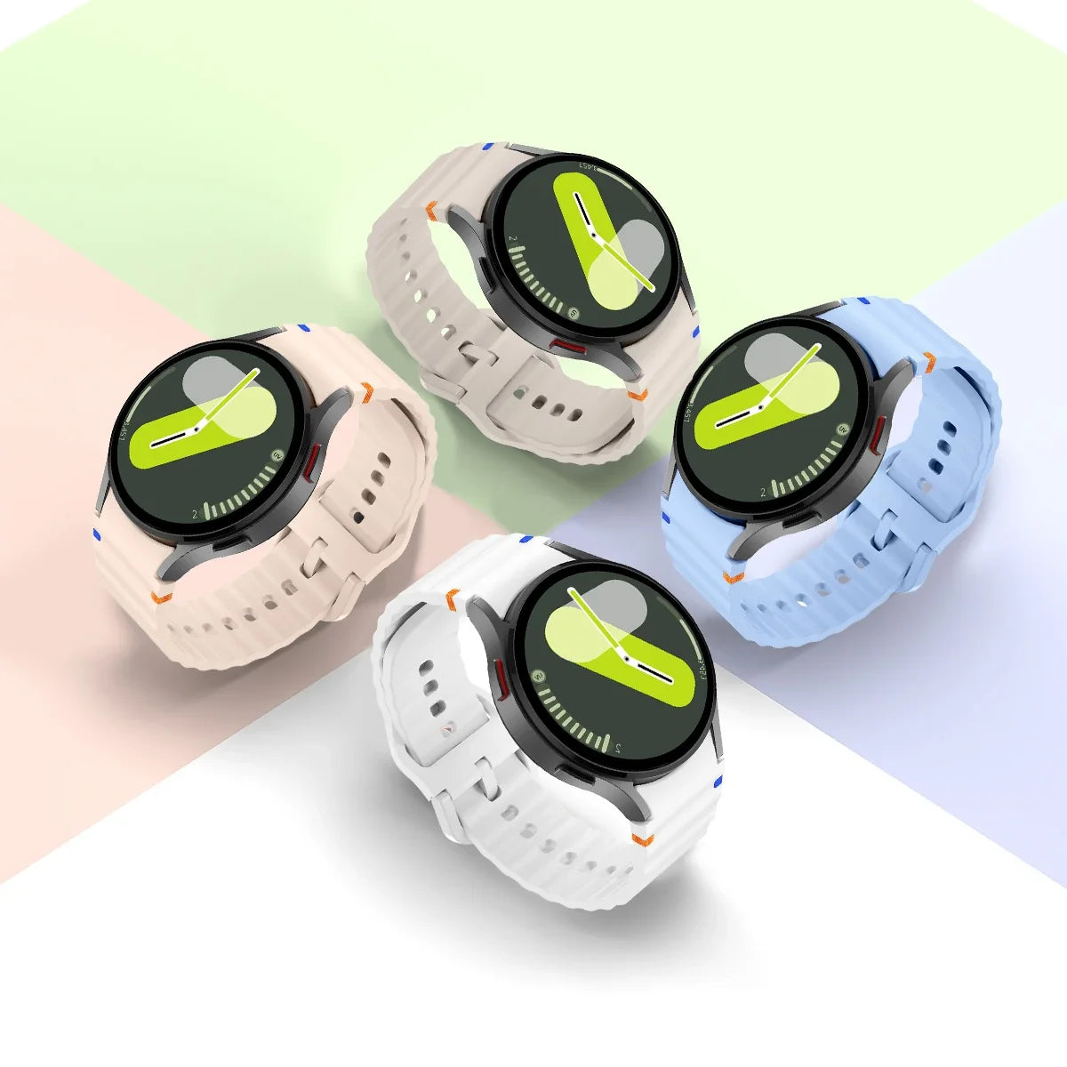 Original Silicone Band for Samsung Galaxy Watch 7 6 5 4 44mm 40mm 5Pro 45mm Bracelet for Galaxy Watch 4 6Classic 43mm 47mm Strap