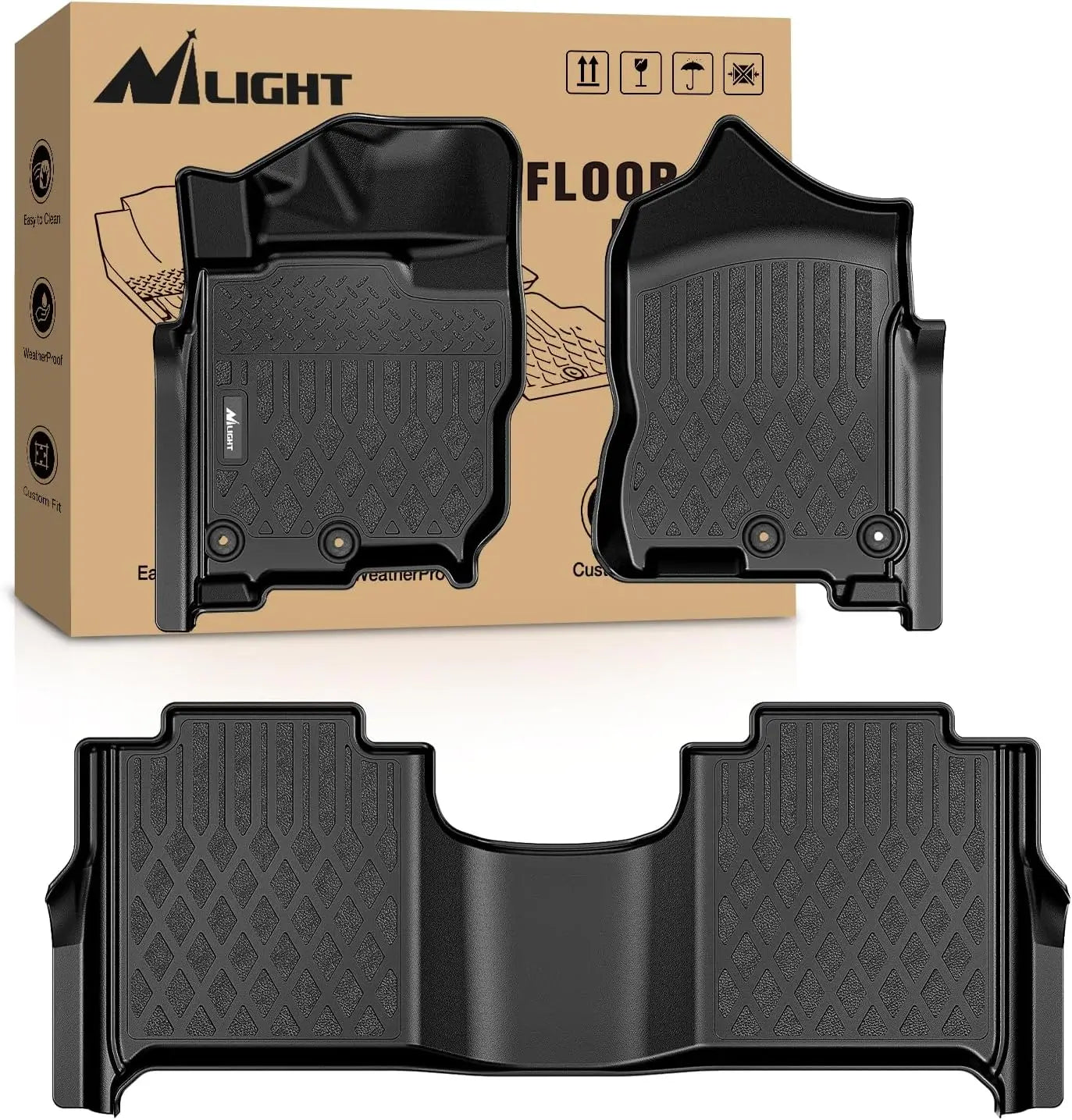 Nilight Custom Fit TPE Floor Mats All Weather Waterproof Heavy Duty Car Floor Liners for Nissan Altima 2007-2025 Rogue 2014-2025 Pathfinder 2013-2025 Murano 2019-2025 Sentra 2014-2025 Titan Titan XD Frontier Ariya Kicks Armad