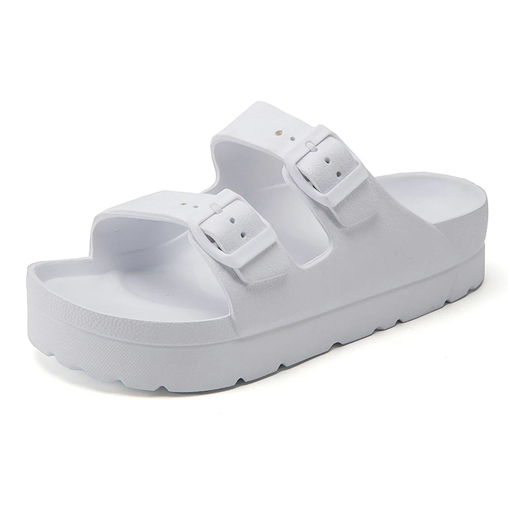 Summer Women Slipper Outdoor Beach Sandals EVA Platform flip flops For House Slides buckle Soft Thick Sole Sandals