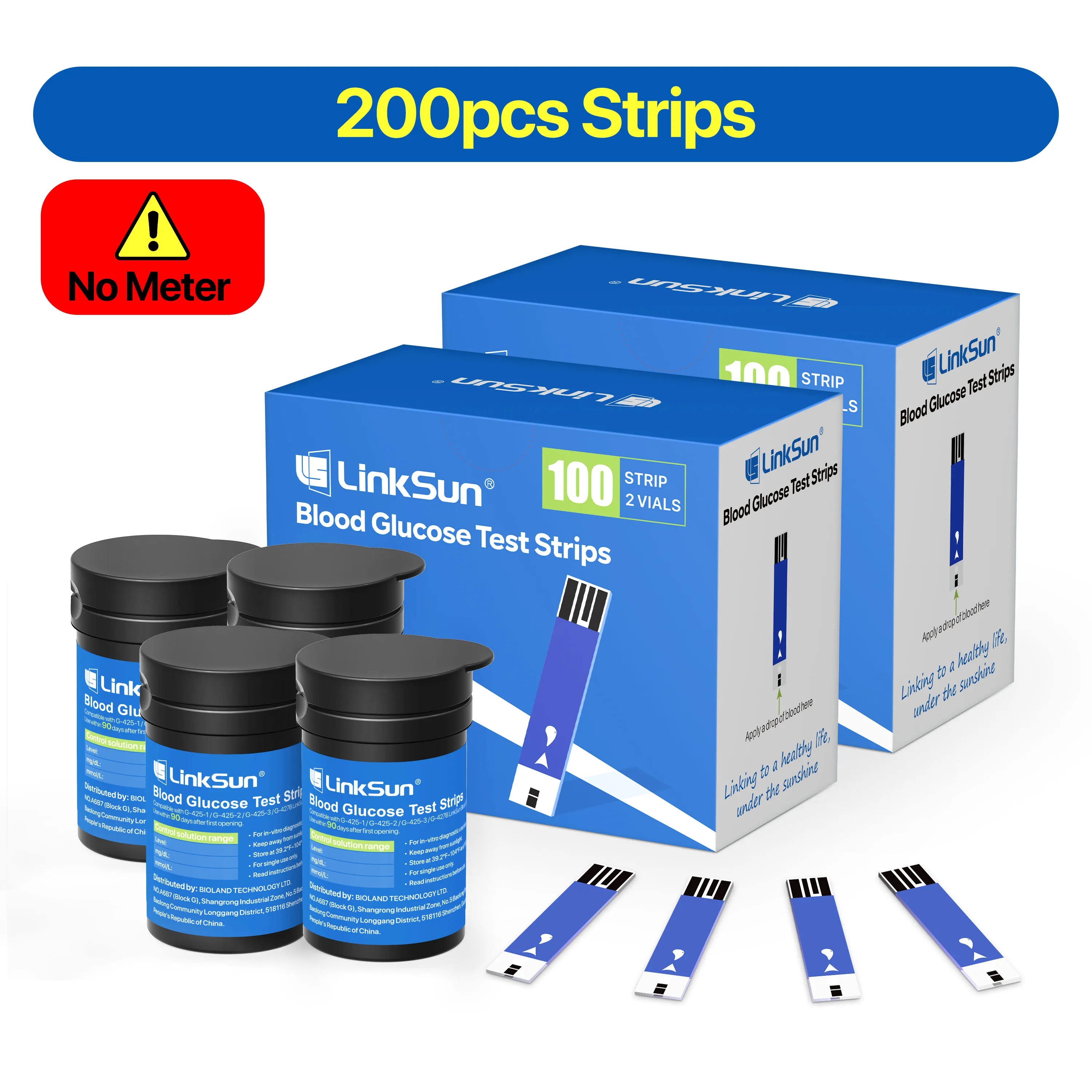 LinkSun G-425-1 Blood Glucose Meter Kit 50/100pcs Test Strips Lancets for Diabetes Monitor Digital Glucometer Blood Sugar Meter