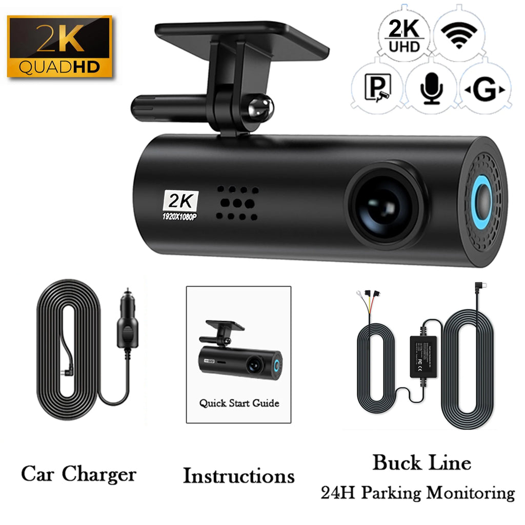 Dashcam for Car Black Box Driving Video Recorders 4K WiFi Mini Front Camera Dash Cam 24H Parking Monitor Car Recording Camera