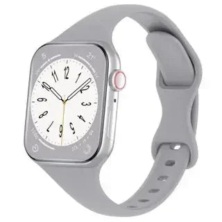 Thin Silicone Strap For Apple Watch 40mm 44mm 45mm 41mm 38mm 42mm Solid Color Strap Bracelet For IWatch Series 1 2 3 4 5 6 SE 7