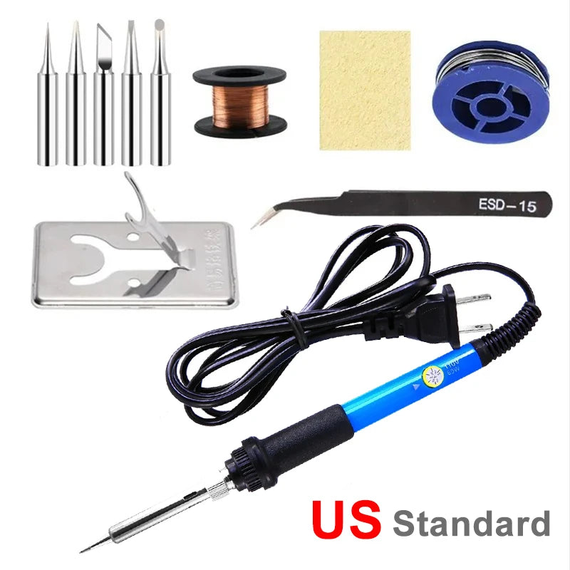 Adjustable Temperature Electric Soldering Iron 60W 220V or 110V  Electric Soldering Iron Welding Solder Repair Tool