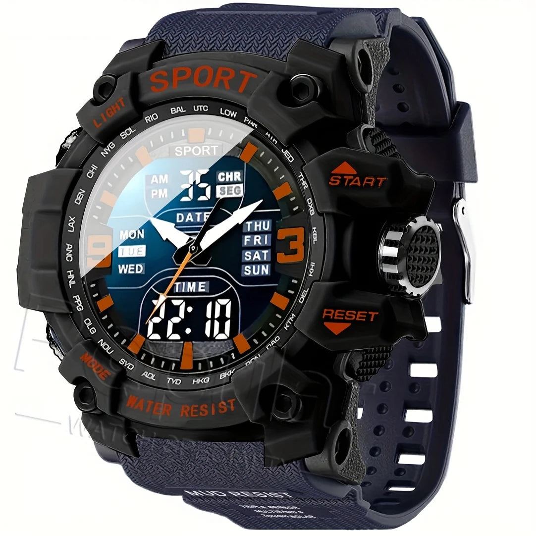Men's and Women's Sports Watches, Tactical Hands, Large Dial, Illuminated Timer, Alarm Clock