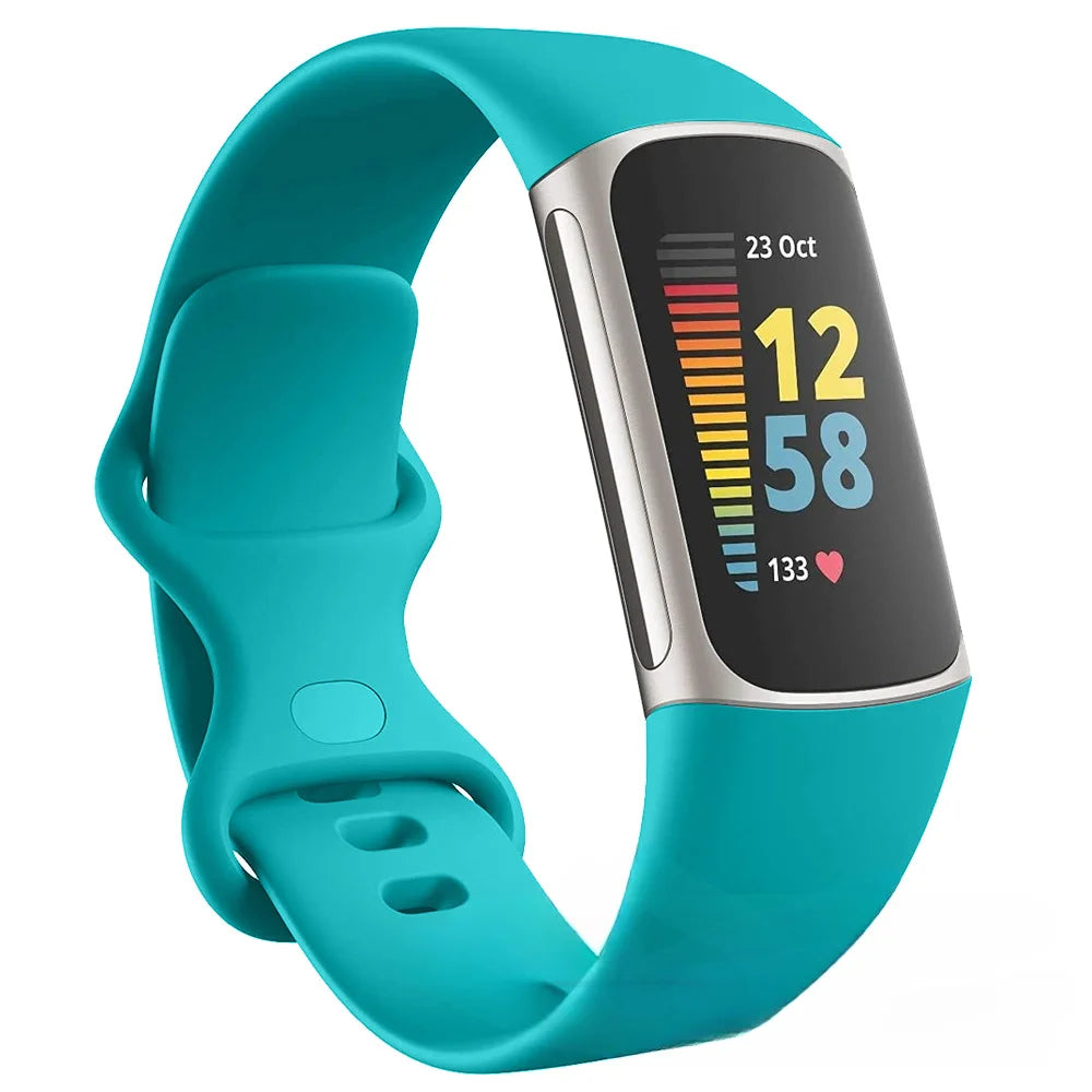 Watch Band for Fitbit Charge 5/6 Strap Wristband Replacement TPU Sport Bracelet for Fitbit Charge 5 Smartwatch Band Accessories