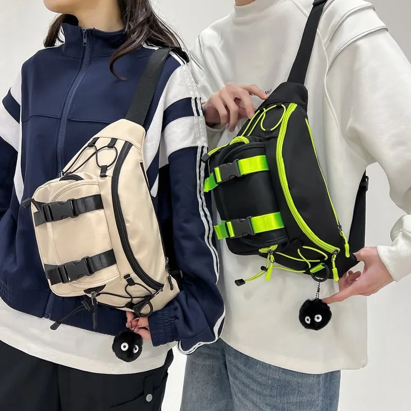 Tactical Techwear Style Punk Hip Hop Crossbody Bag Men Women Multifunction Casual Waist Bag Sport Motorcycle Cycling Fanny Pack