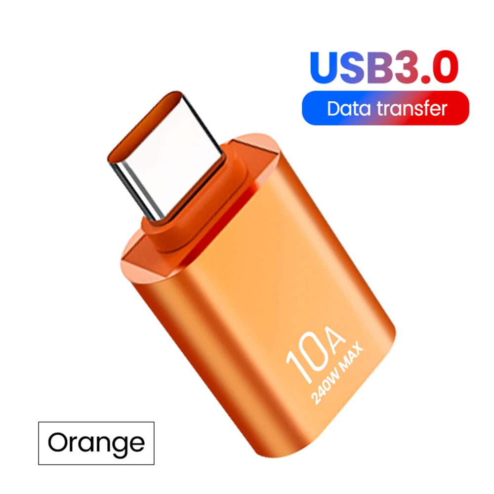 NNBILI 10A USB A To USB C OTG Adapter Type C to USB Converter USB 3.0 Adapter For Xiaomi 14 MacBook USB To Type C OTG Connector