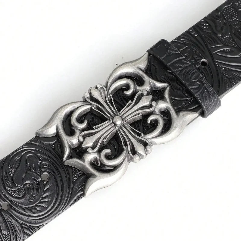 Men Y2K Punk Rivet Hip Hop Belt Strap,Fashion Bohemian Retro Belt, Prefect for Anime Exhibition Party Daily Streetwear Accessory