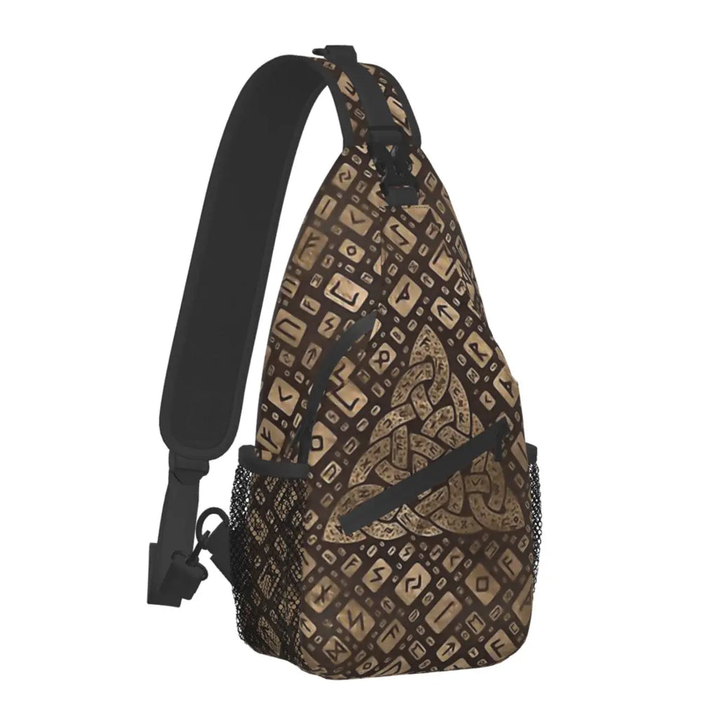 Norse Mythology Viking Crossbody Bag Sports Tree Of Life Triquetra Chest Bag Unisex Women Man Fashion Shoulder Backpacks Travel