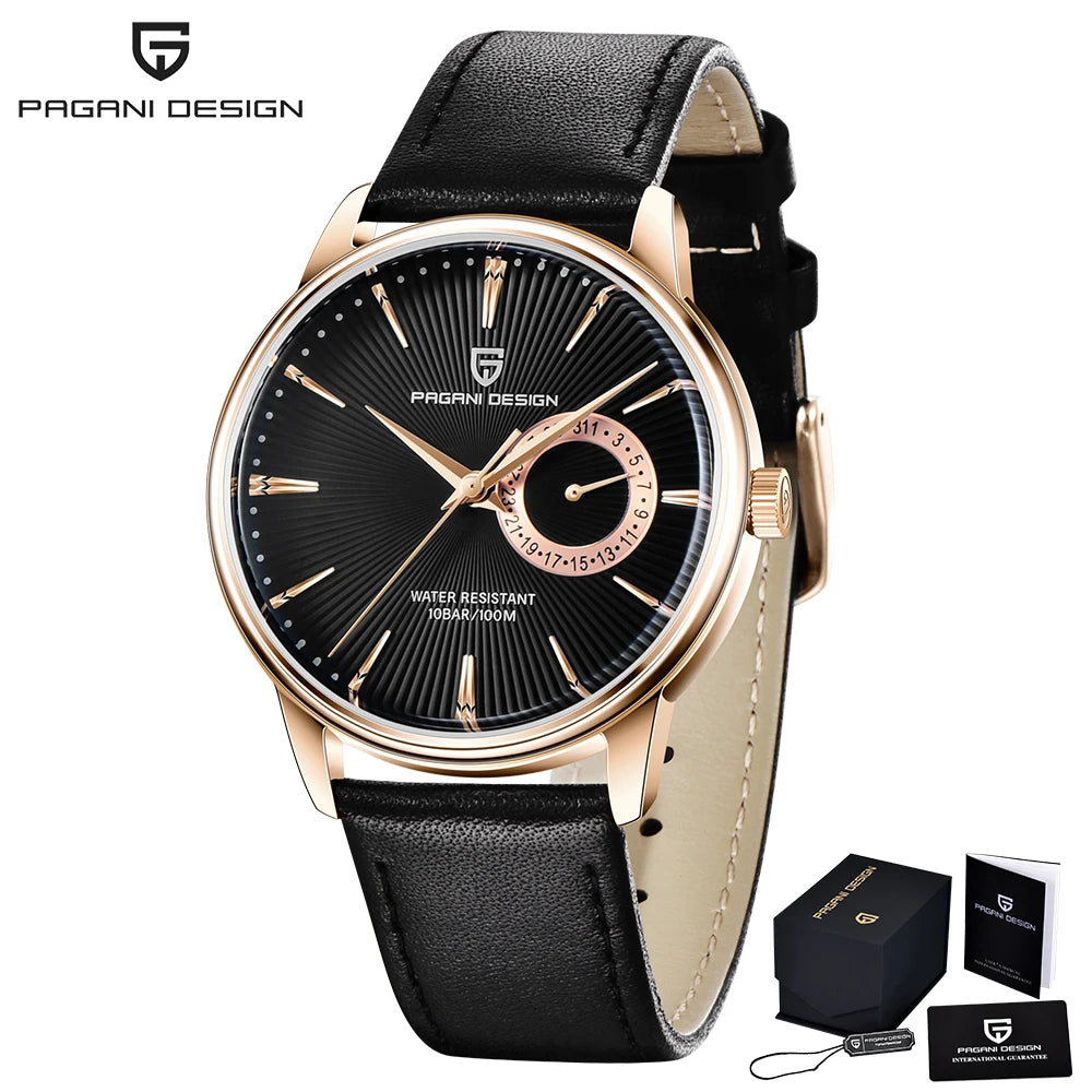Original PAGANI DESIGN 1654 Fashion Casual Sports Watch Men Military Watch Stainless Steel Waterproof Quartz Watch Reloj Hombre