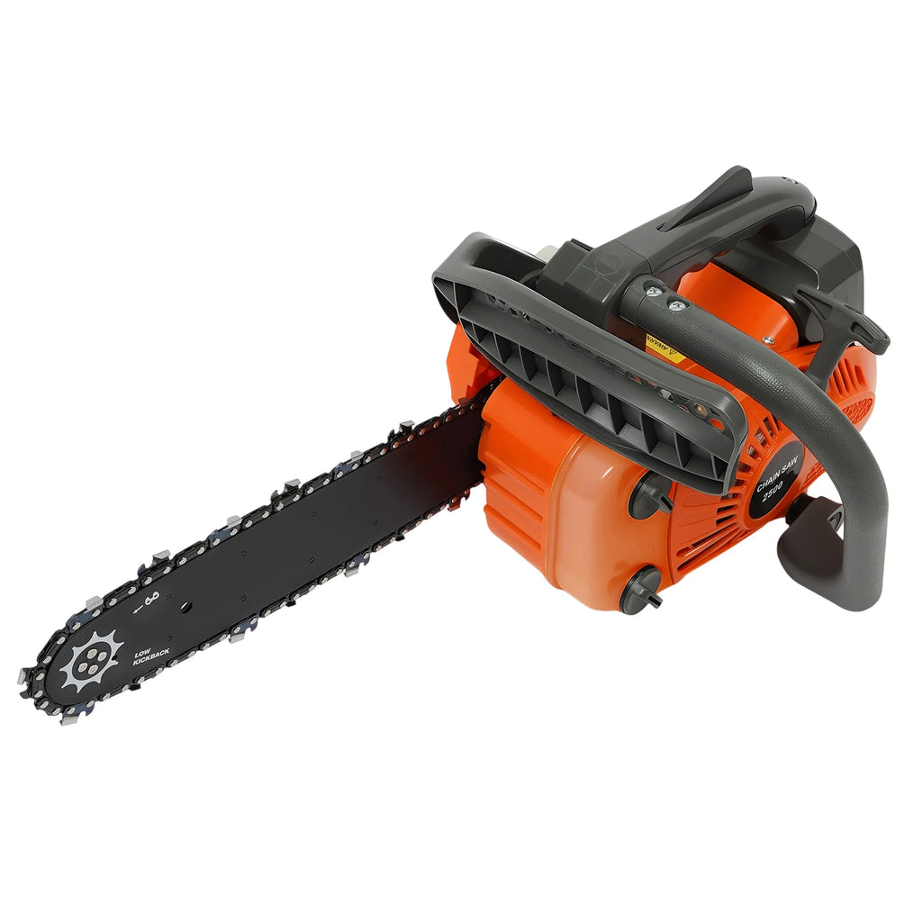 25.4cc 2-Cycle Gas Powered Chainsaw 11.8-inch Guide Bar 900W Power Chain Saws Tree Cutting Trimming Log 1.22hp