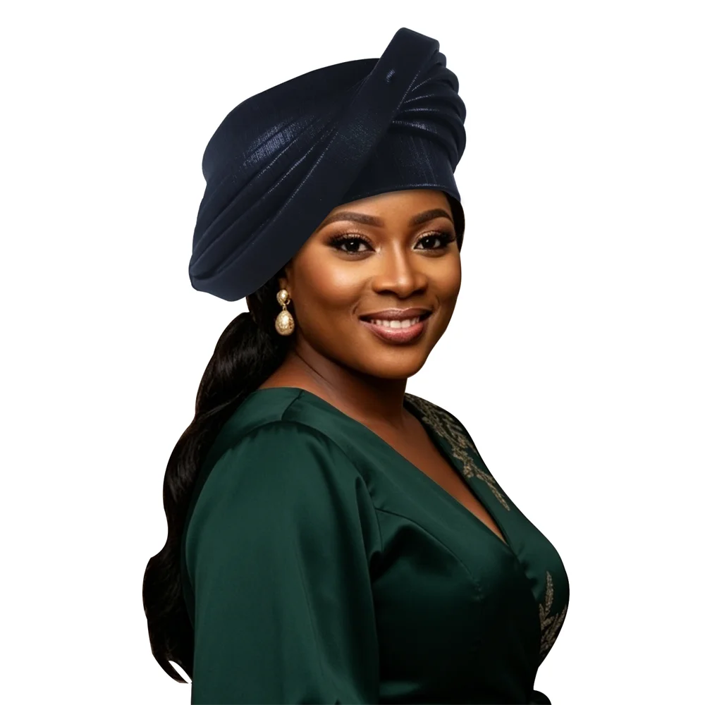New Design Multi-layer Afrcian Headtie Turban Cap Lady Head Wraps Nigerian Auto Gele Wedding Geles Party Headpiece