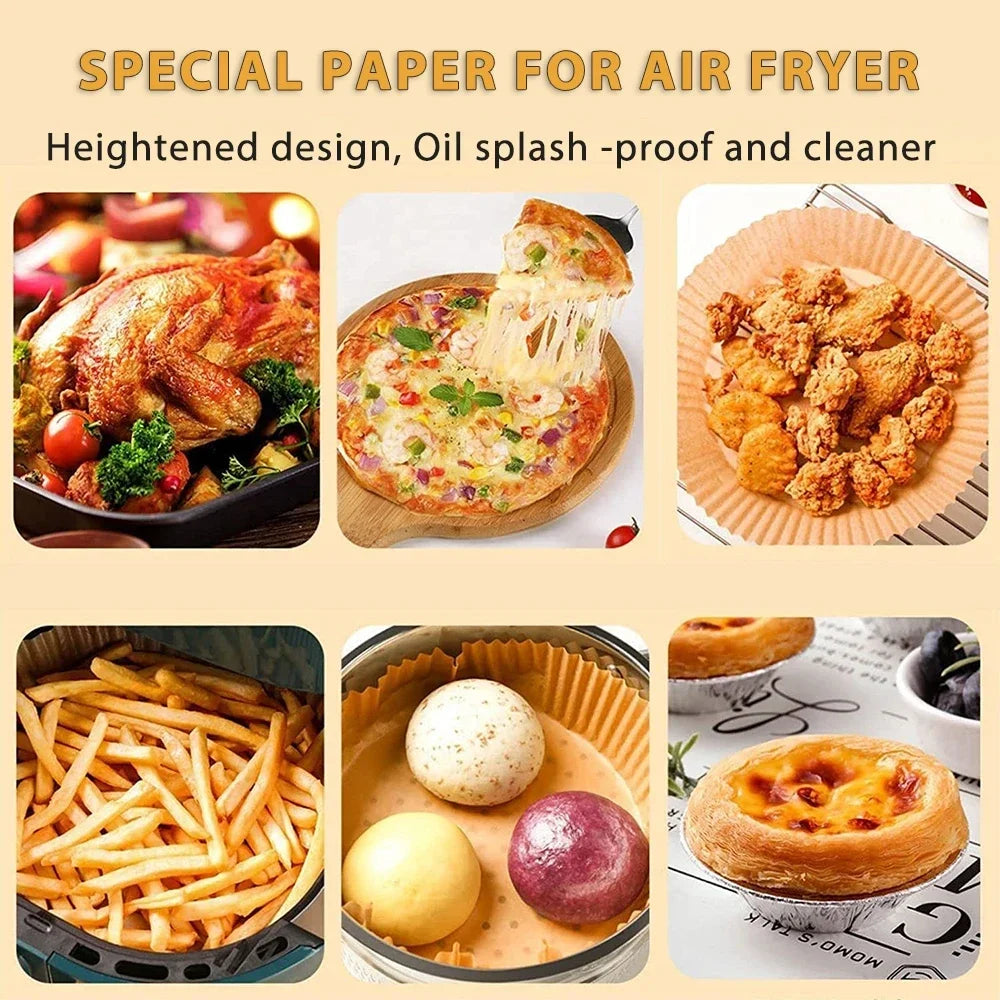 Airfryer Cooking Paper Aerogrill Parchment Paper Baking Tool Airfryer Accessories Air Fryer Paper Oven Liner Disposable Dishes