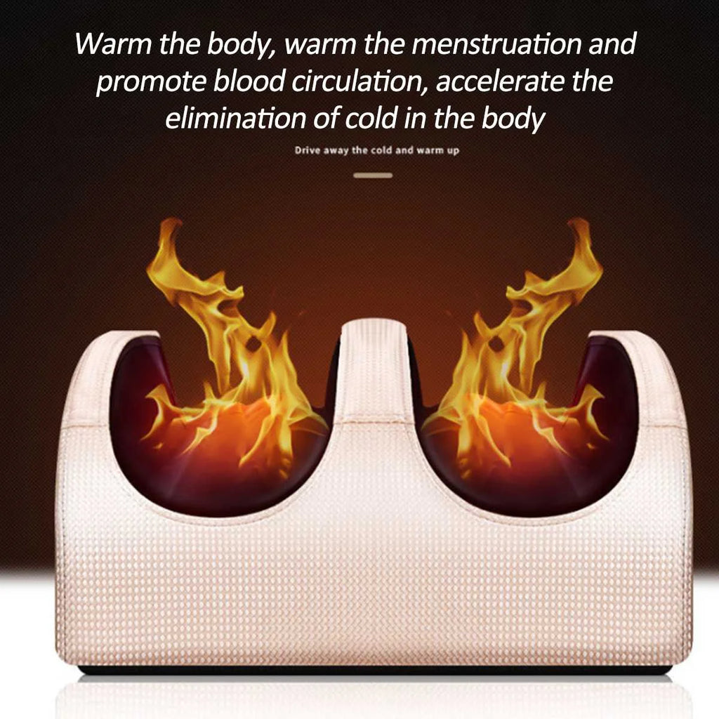 Electric Foot Massage Machine Hot Compress Massage Kneading Foot Health Care Shiatsu Roller Calf Vibrator Relieve Muscle Fatigue