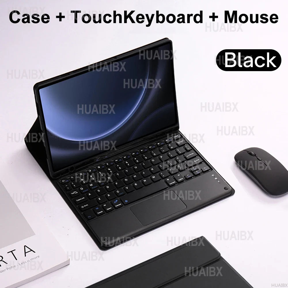 For Samsung Galaxy Tab S9 FE 10.9 Inch Case, Detachable Keyboard for Samsung Tab S9 FE SM-X510/X516B