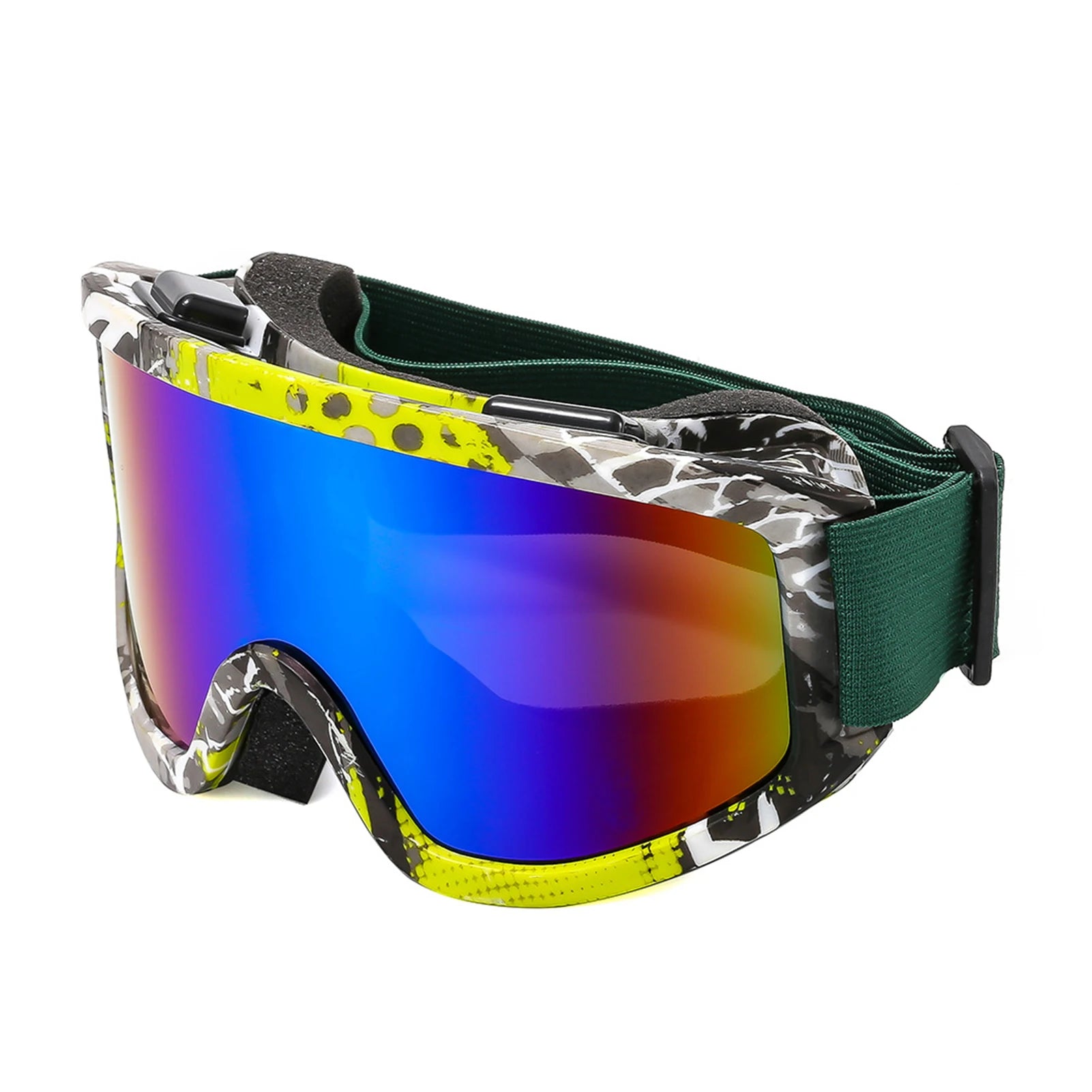 Large Frame Ski Goggles With Colorful Lens Anti Fog Mountain Skiing Goggles Outdoor Sport Snow Snowboard Goggle For Adult Youth