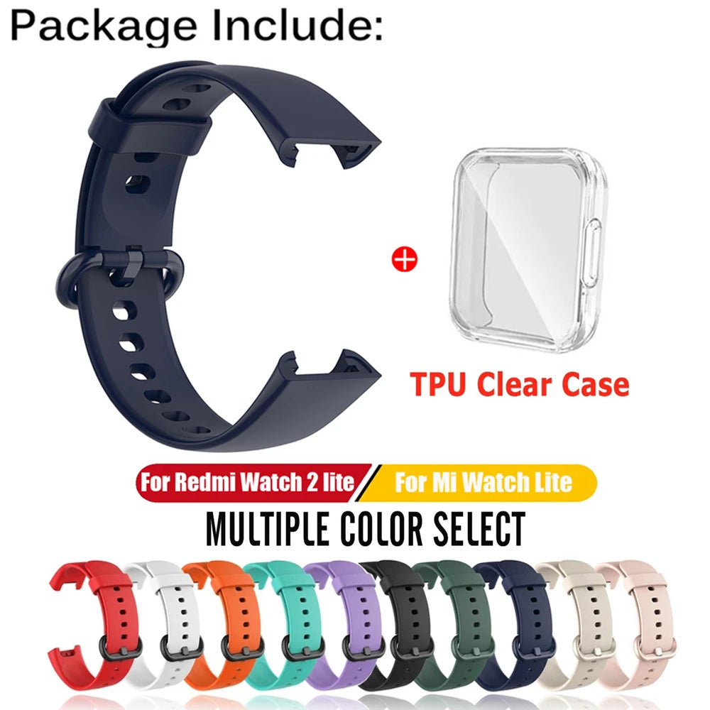 Replacement Strap For Mi Watch Lite Silicone Watchbands Watch Strap For Redmi Watch 2 Lite Strap Correa Bracelet