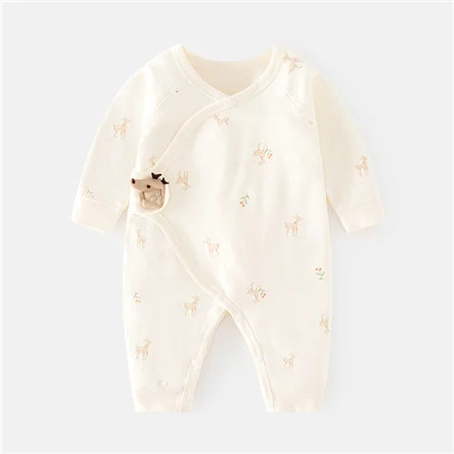 Cotton Newborn Baby Girl Boy Romper Print Infant Jumpsuit Casual New born Clothes For Girls Boys Spring Autumn Clothing New 0-6M