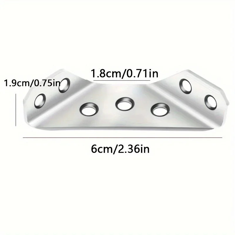 piezas código de ángulo de acero inoxidable engrosado 90 grados ángulo recto soporte fijo conectores de muebles