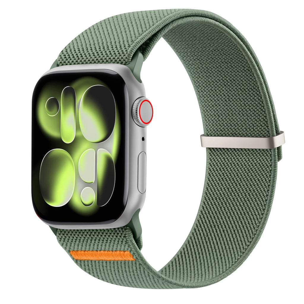Elastic Nylon Loop Strap for Apple Watch Ultra 10 9 8 7 6 5 4 3 Band Bracelet for IWatch 49mm 45mm 41mm 38mm 42mm 40mm 44mm 46mm