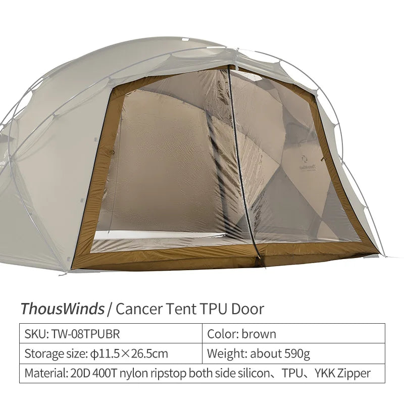 Thous Winds CNC Family Camping Tent Accessories Outdoor Camp Tent 20D Ripstop Nylon Both Side Silicon Lightweight Tents