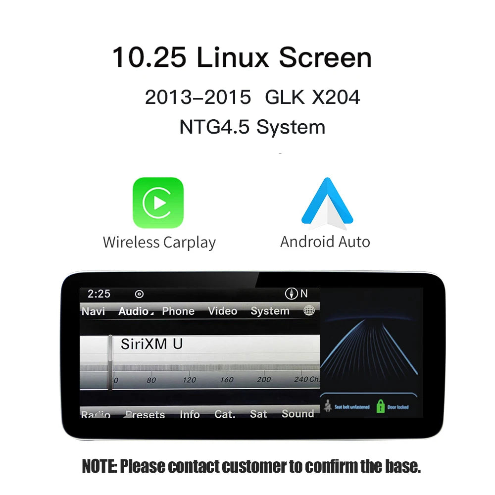 Wireless Carplay/Android Auto 12.3'' Touch Screen Multimedia for Mercedes Benz NTG5.0 GLA CLA GLC W205 W176 C117 X156 W212 W167