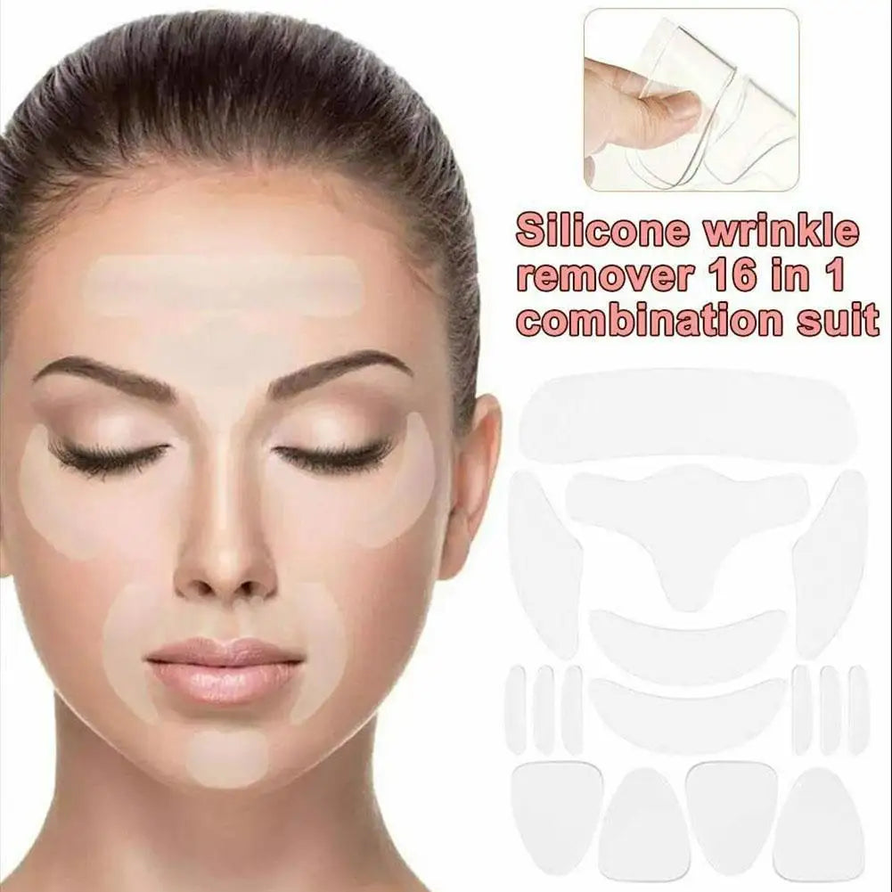 5/11/16/18Pcs Reusable Silicone Face Patch Set Anti Wrinkle Patches For Face Neck Forehead Eye Cheek Chest Pads Beauty Tools