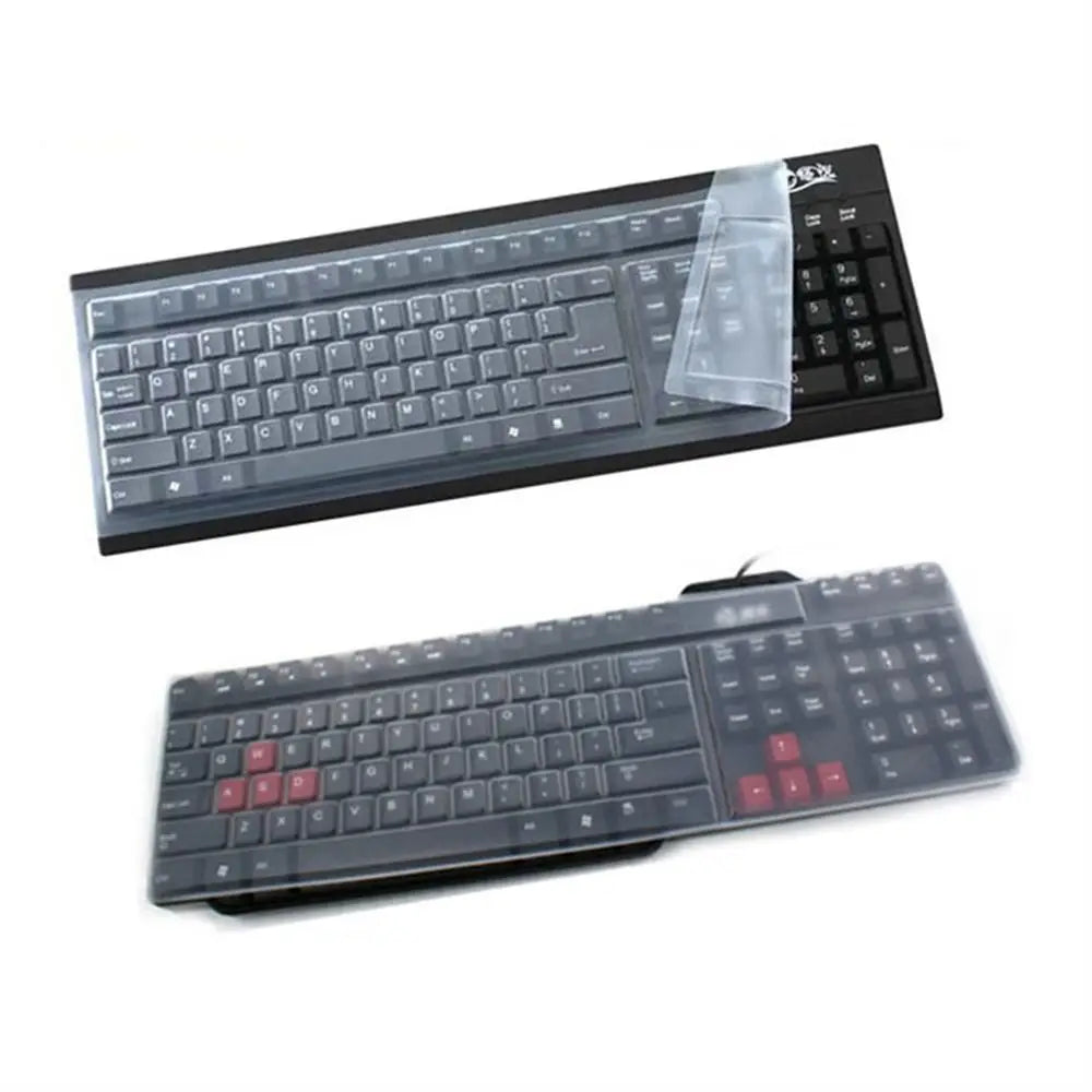 1Pcs Universal Waterproof Silicone Desktop Computer Keyboard Cover Clear Skin Protector Film Shell Dust-Proof Protective Film