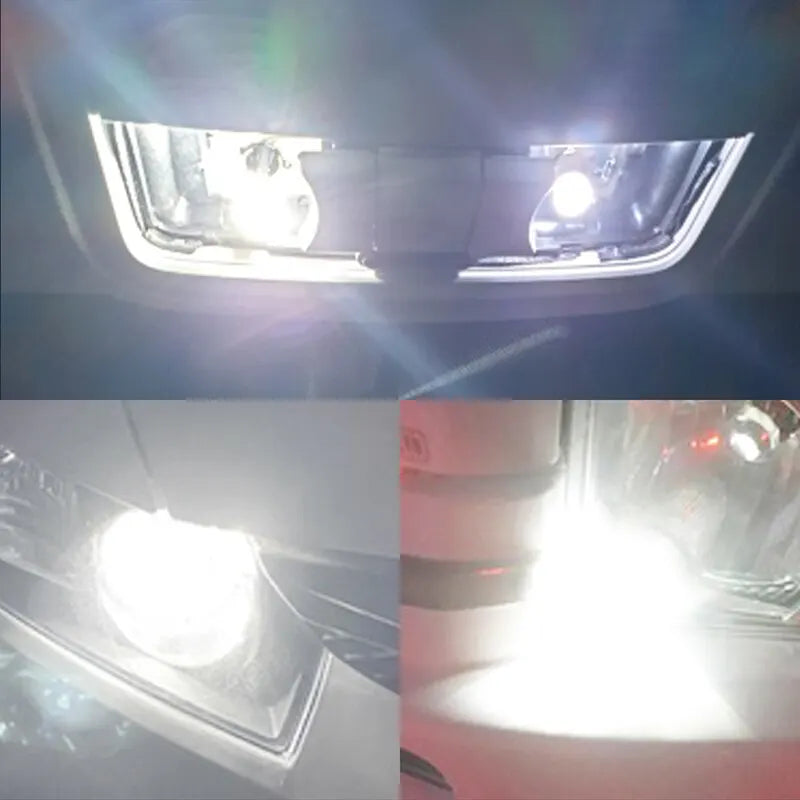 10x BA9S Car LED T4W H6W W5W LED CANBUS COB 2LED Bulb Car Interior License Plate Light Marker Reading Auto Lamp White