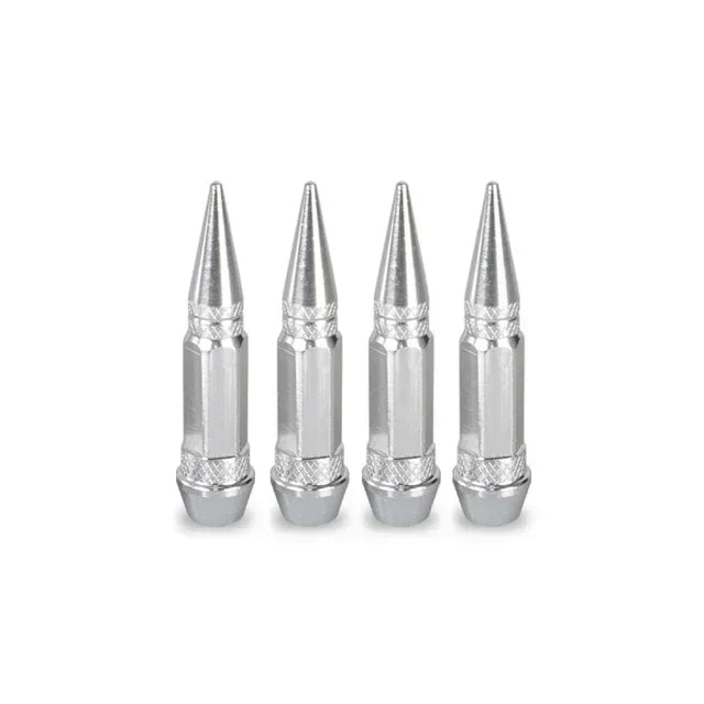 Car Universal NEW 4pcs Bullet Head Screws Valve Caps Personalized Modifications Pointed Valve Tips Bicycle and Motorcycle Tires