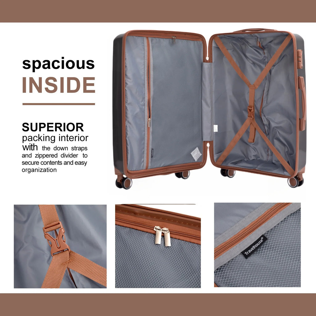 Luggage Sets 5 Piece, Suitcases with Double Spinner Wheels and TSA Lock, Hardcase 3 Set Luggage with Travel Duffle Bag